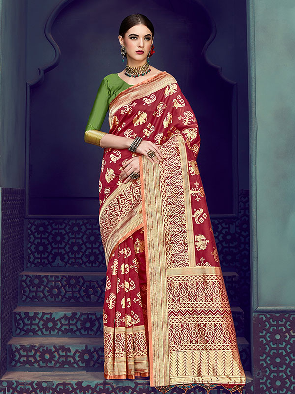 party wear kanjivaram saree