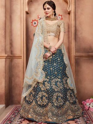 Rama Art Silk Reception Wear Sequence Work Lehenga Choli