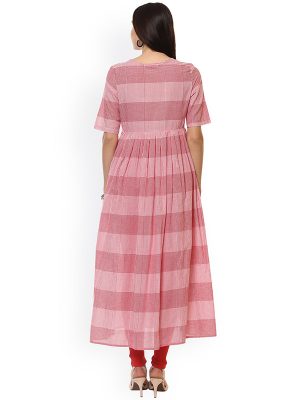 Women Pink Printed Anarkali Kurta