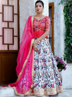 Bridesmaid Mulit Color Colour Sequence Embroidered Work & Digital Print Festive Lehenga Choli