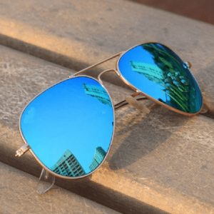 Golden And Blue Color Sunglasses