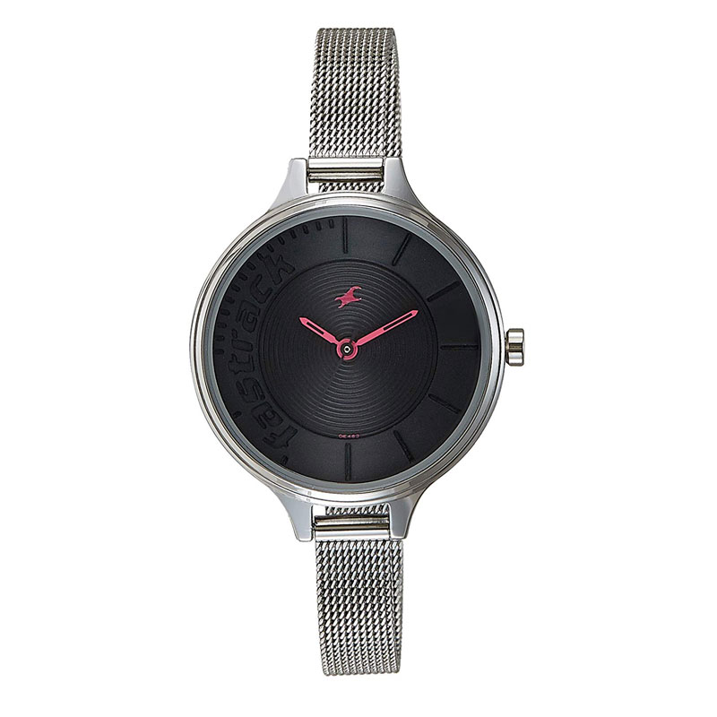 fastrack analog black dial women's watch
