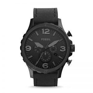 Fossil Nate Analog Black Dial Unisex Watch - Jr1354