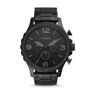 Fossil Nate Chronograph Analog Black Dial Men'S Watch - Jr1401