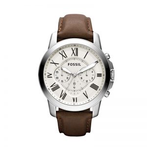 Fossil Chronograph Beige Dial Men'S Watch - Fs4735