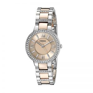 Fossil Virginia Analog Gold Dial Women'S Watch - Es3405