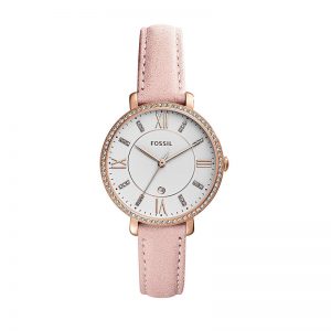 Fossil Jacqueline Three-Hand Date Blush Leather Watch Es4303