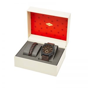 Fossil Chronograph Black Dial Men'S Watch - Fs5251Set