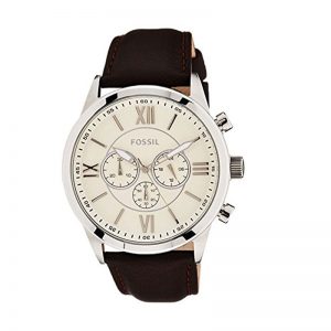 Fossil Grant Analog Off-White Dial Men'S Watch_Bq1129