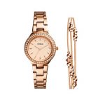 Fossil Analog Rose Gold Dial Women'S Watch - Es4337Set