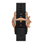 Fossil Men's Commuter Stainless Steel Leather Hybrid Smartwatch Rose Gold Black Ftw1176