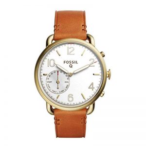 Fossil Hybrid Smartwatch - Q Tailor Leather, Brown Ftw1127