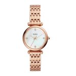 Fossil Carlie Analog White Dial Women'S Watch - Es4429