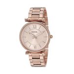 Fossil Analog Rose Gold Dial Women'S Watch - Es4301