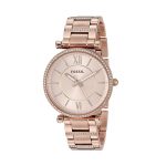 Fossil Analog Rose Gold Dial Women'S Watch - Es4301