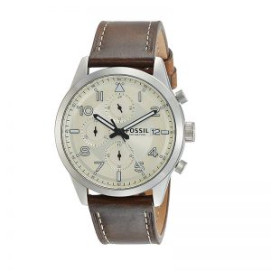 Fossil Chronograph Off-White Dial Men'S Watch - Fs5138I