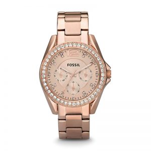 Fossil Riley Analog Rose Gold Dial Women'S Watch - Es2811