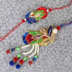 Designer Zardosi Pearl Bhaiya Bhabhi Rakhi