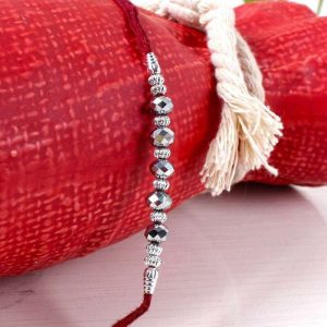 Silver Beads Rakhi