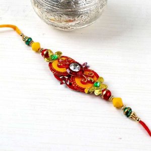 Traditional Colourful Beads Rakhi