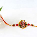 Swastik Kalash Floral Rakhi