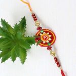 Om Floral and Beads Rakhi