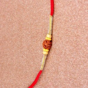 Single Rudraksha Rakhi