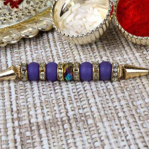 Shiny Crystal Bead with Colorful Beads Rakhi