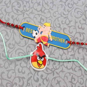 Rakhi for Kids of Angry Bird and Ganesha