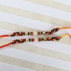 Pearl with Colorful Bead Rakhis