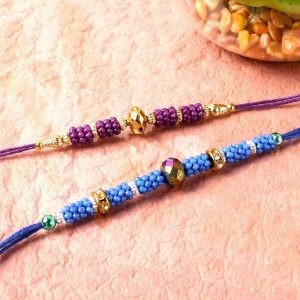 Set of 2 Threads of Beads Rakhi