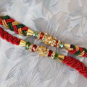 Set of Two Zardosi Motif Rakhi