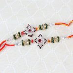 Combo of Two Marvellous Multi Stone Rakhi