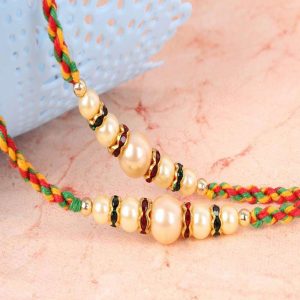 Combo of Two Pearl Beads Rakhi
