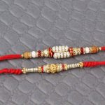 Pack of Two Shining Beads Rakhi