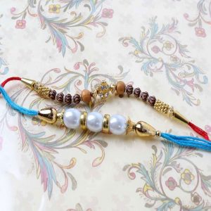 Alluring Beads Pack of Two Rakhi