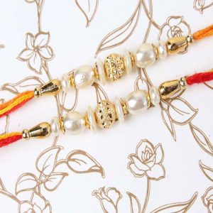 Duo Fancy Pearl Rakhi for Brother