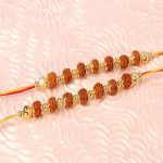 Couple of Rudraksha Beads Rakhi