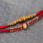 Gorgeous Two Wooden Beads Rakhi Set