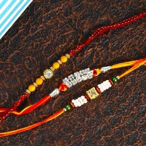 Set of Three Beads Rakhi