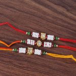 Set of 3 Colorful Tiny Beads Rakhis