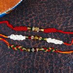 Zardosi and Pearl Motif Rakhi Set