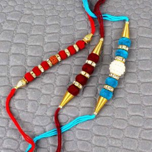 Velvet Sphere Rakhi Combo