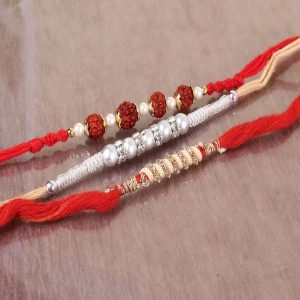 Alluring Pack of Three Rakhi Set