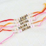 Five Diamond and Beads Rakhi