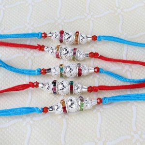 Five Disco Crystal Balls Rakhi