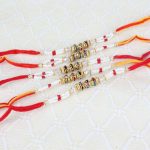 Collection of Five Fancy Multi Beads Rakhi