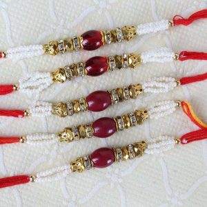 Combo of Five Finest Beads Rakhi