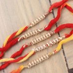 Set of Five Zardosi Thread Rakhi