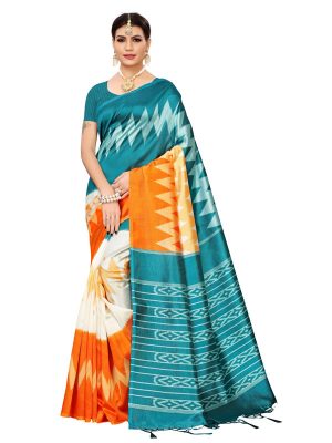 Mandana Rama Banarasi Art Silk Printed Saree With Blouse